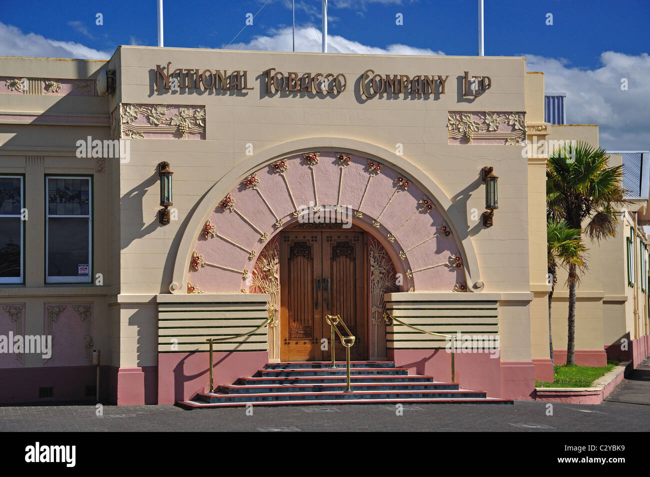 National Tobacco Company Art Deco Building , Napier, Hawke's Bay, North Island, New Zealand Stock Photo