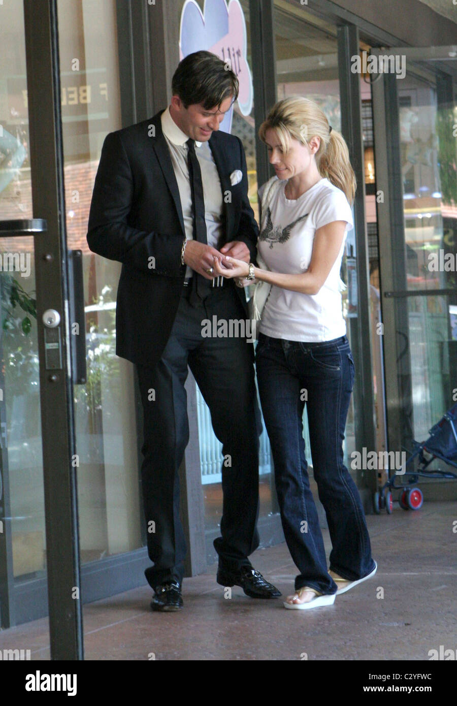 Dr robert rey and hayley rey out and about in beverly hills los