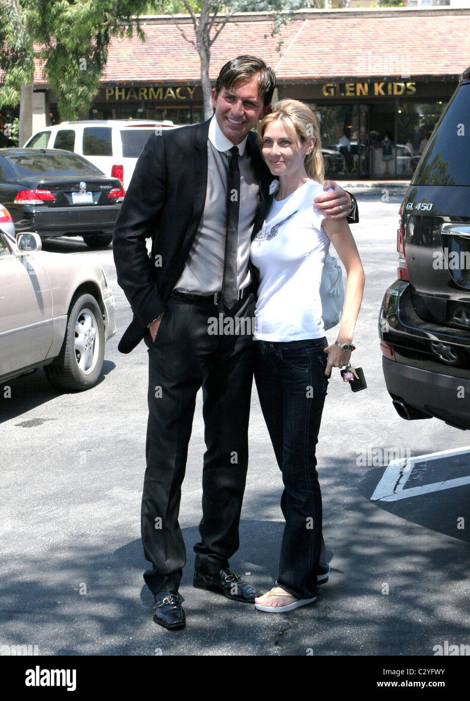 Dr. Robert Rey and Hayley Rey share a romantic moment while out and