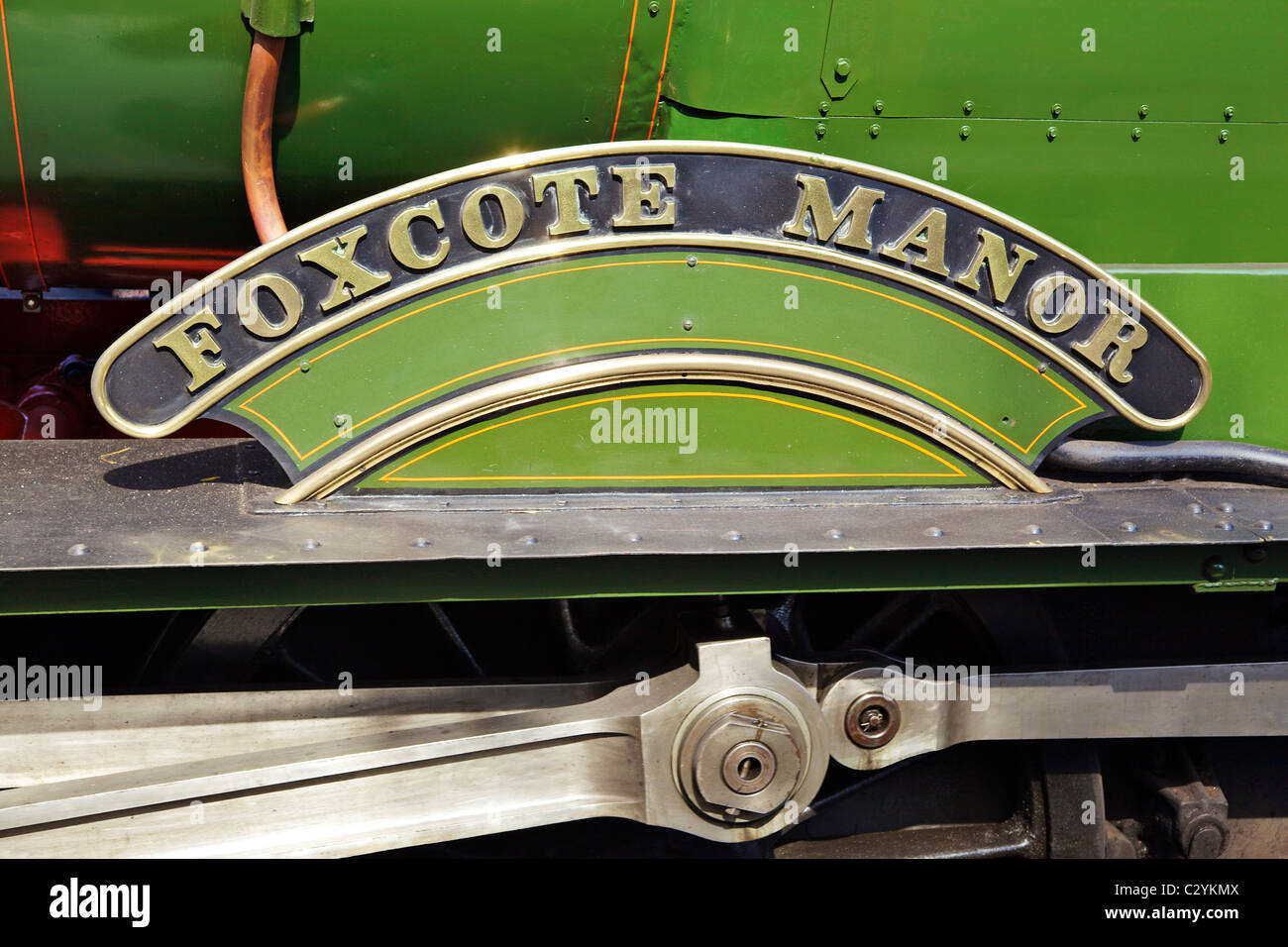 Great Western Railway 7822 Foxcote Manor is a 4-6-0 Manor Class locomotive, built in 1950 at Swindon Works. Stock Photo