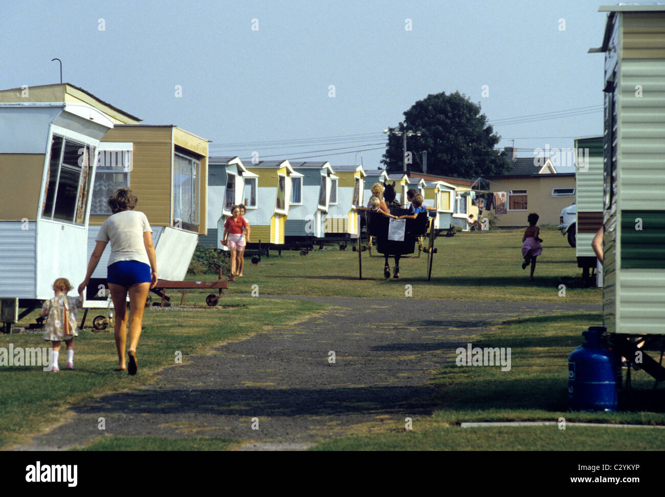 Caravan Site, 1970's Stock Photo Alamy