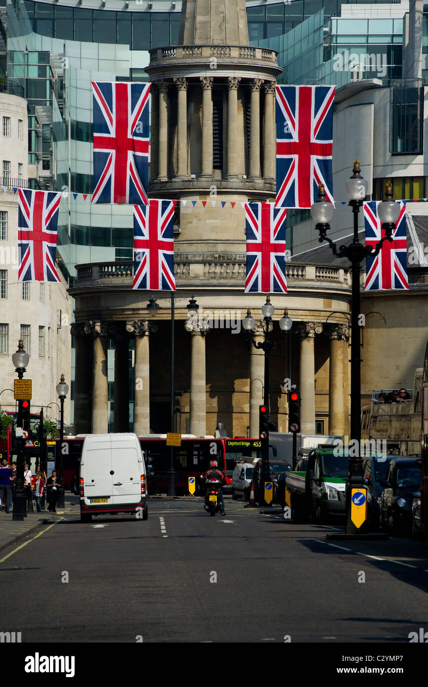 Union Jacks decorate Regent Street in Celebration of the Royal Wedding