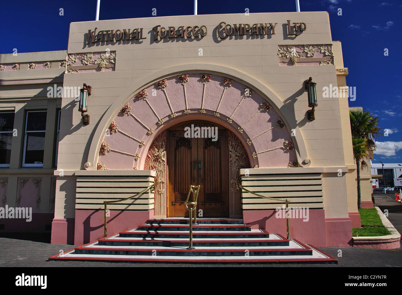 National Tobacco Company Art Deco Building , Napier, Hawke's Bay, North Island, New Zealand Stock Photo