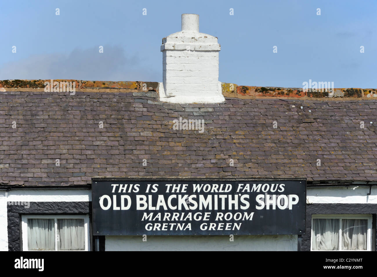 The World Famous Old Blacksmith's Shop, Gretna Green, Dumfries and Galloway, Scotland, United Kingdom, Europe. Stock Photo