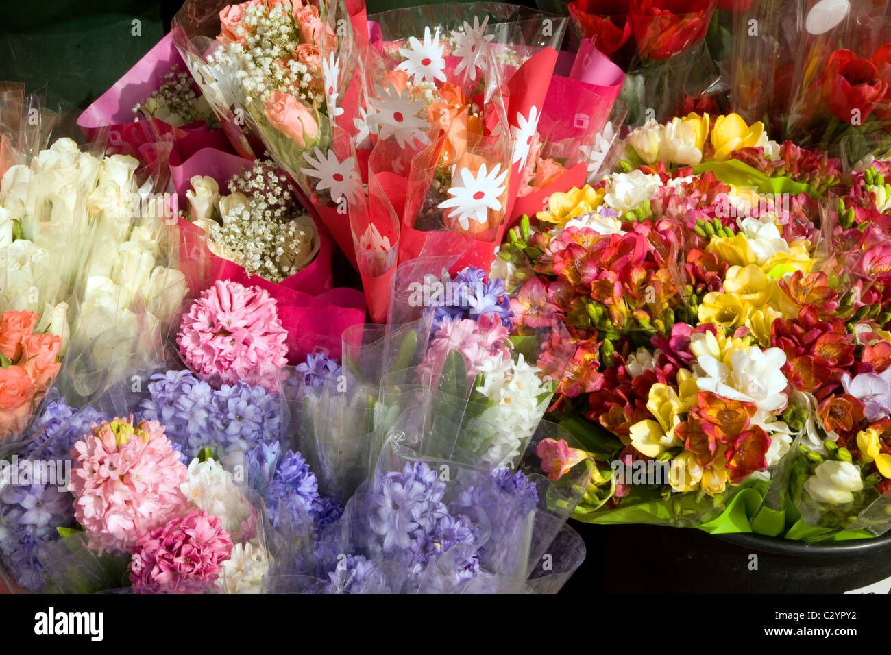 Colourful bouquets flowers bunches for sale Guernsey Channel Islands ...