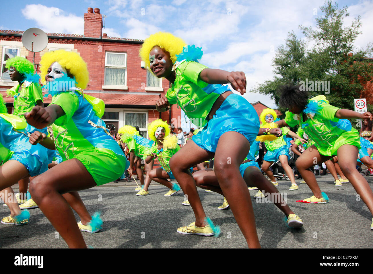 Revellers enjoy Moss Side's Carnival, in Manchester Stock Photo Alamy