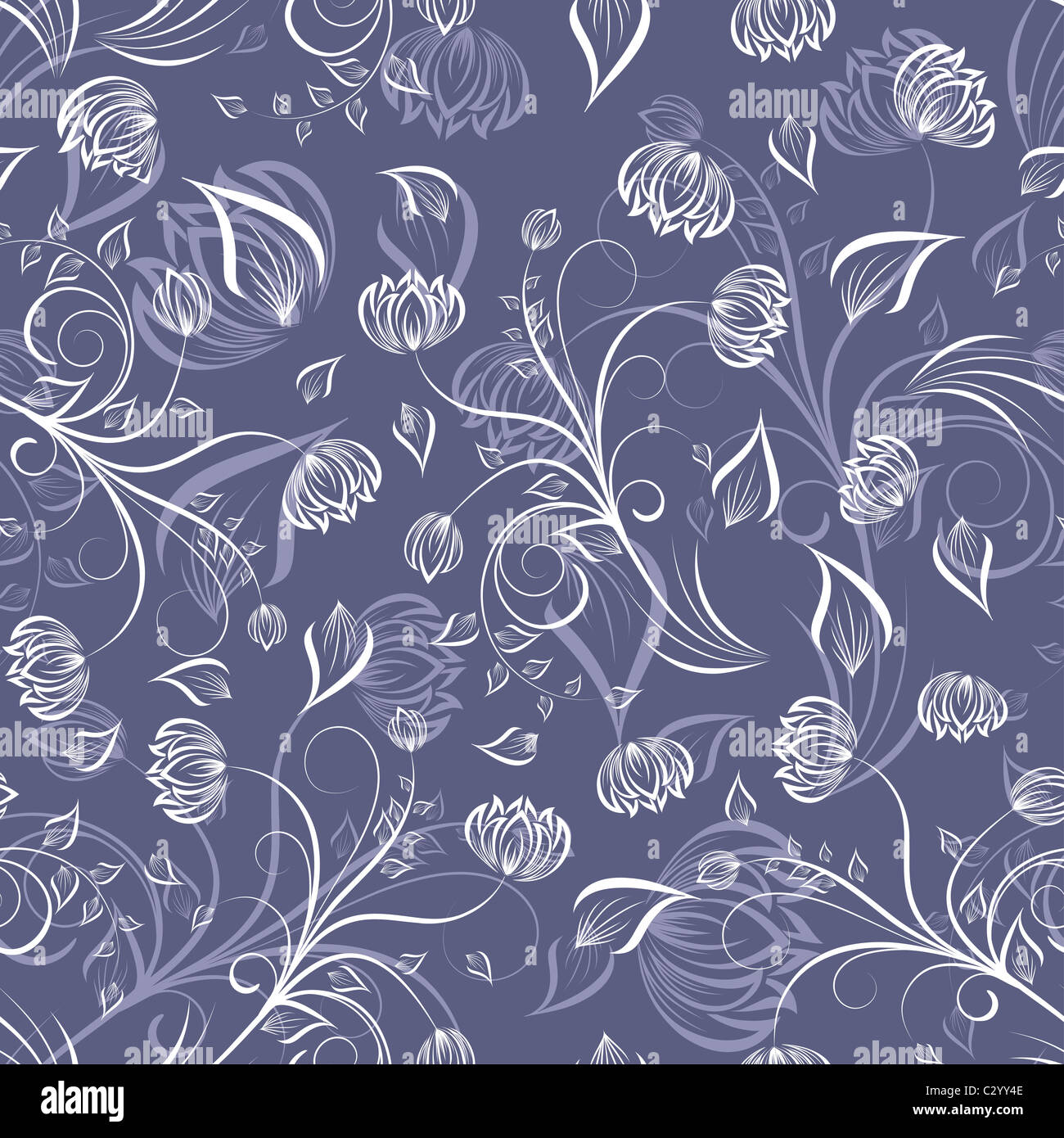 Seamless vector floral pattern Stock Photo - Alamy
