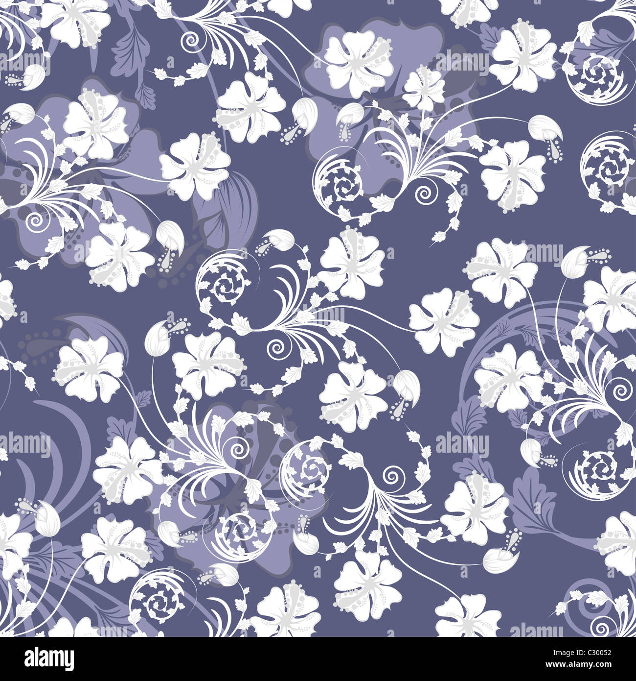 Seamless vector floral pattern Stock Photo - Alamy