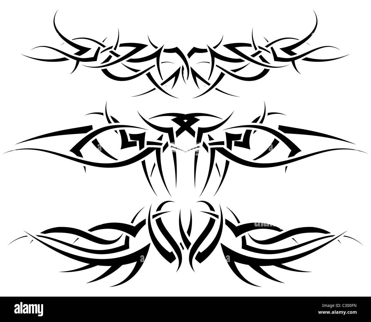 Patterns of tribal tattoo for design use Stock Photo - Alamy