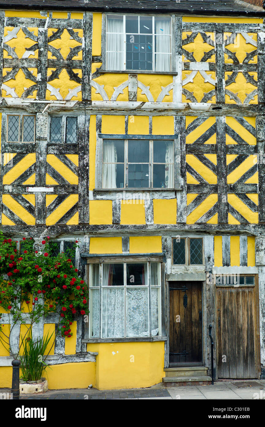 Tudor style timber-framed house in Corve Street, Ludlow, Shropshire, UK Stock Photo