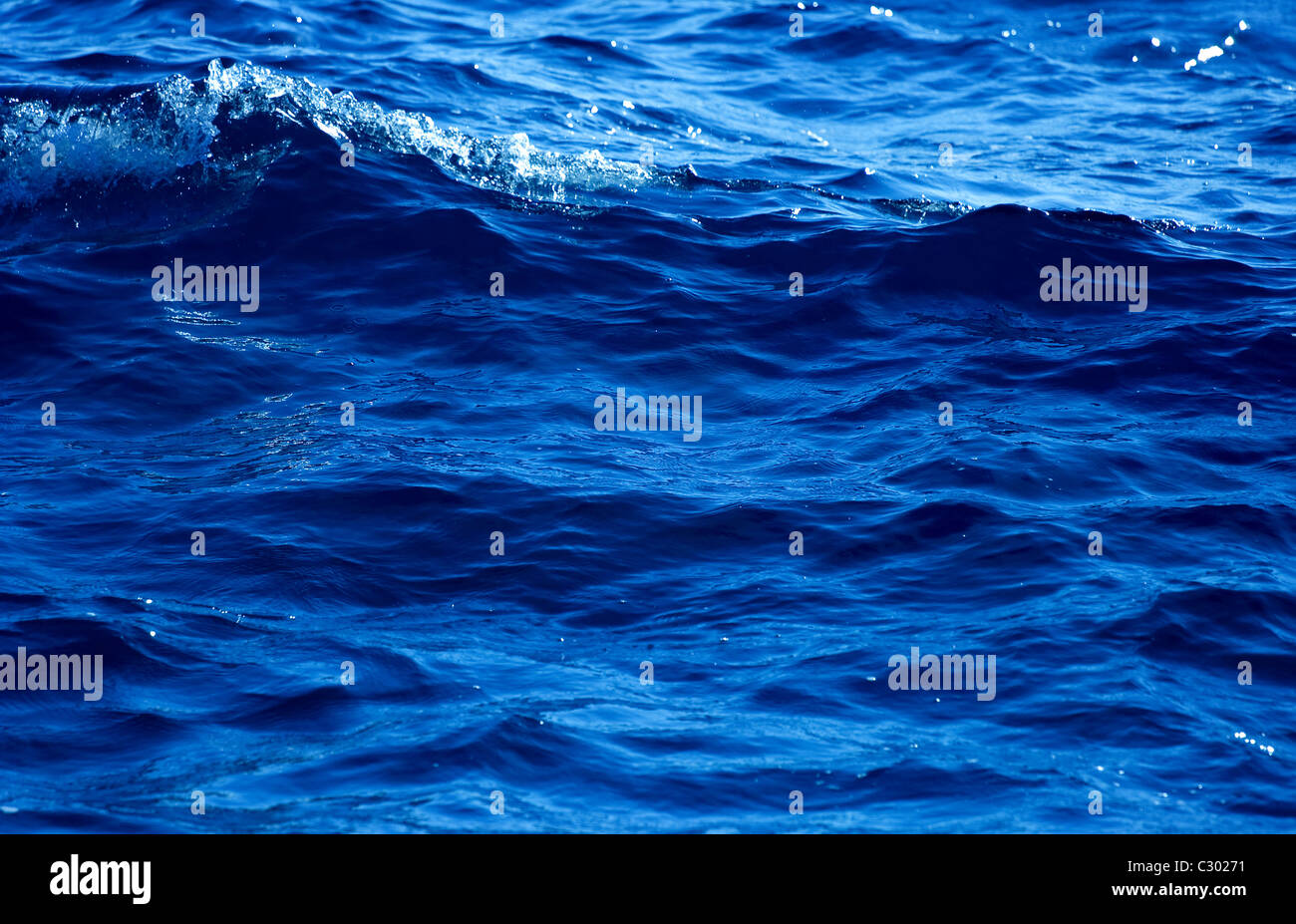 Raging Blue Water Of Open Mediterranean Sea With Turquoise Bottom. Top View  Stock Photo, Picture and Royalty Free Image. Image 124816957.