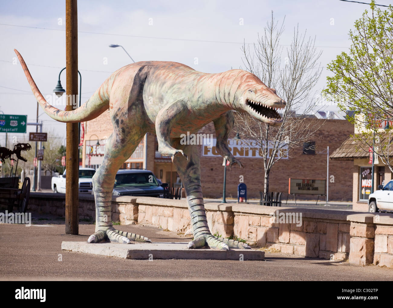 Dinosaur statue in Navajo country, Arizona, USA Stock Photo Alamy