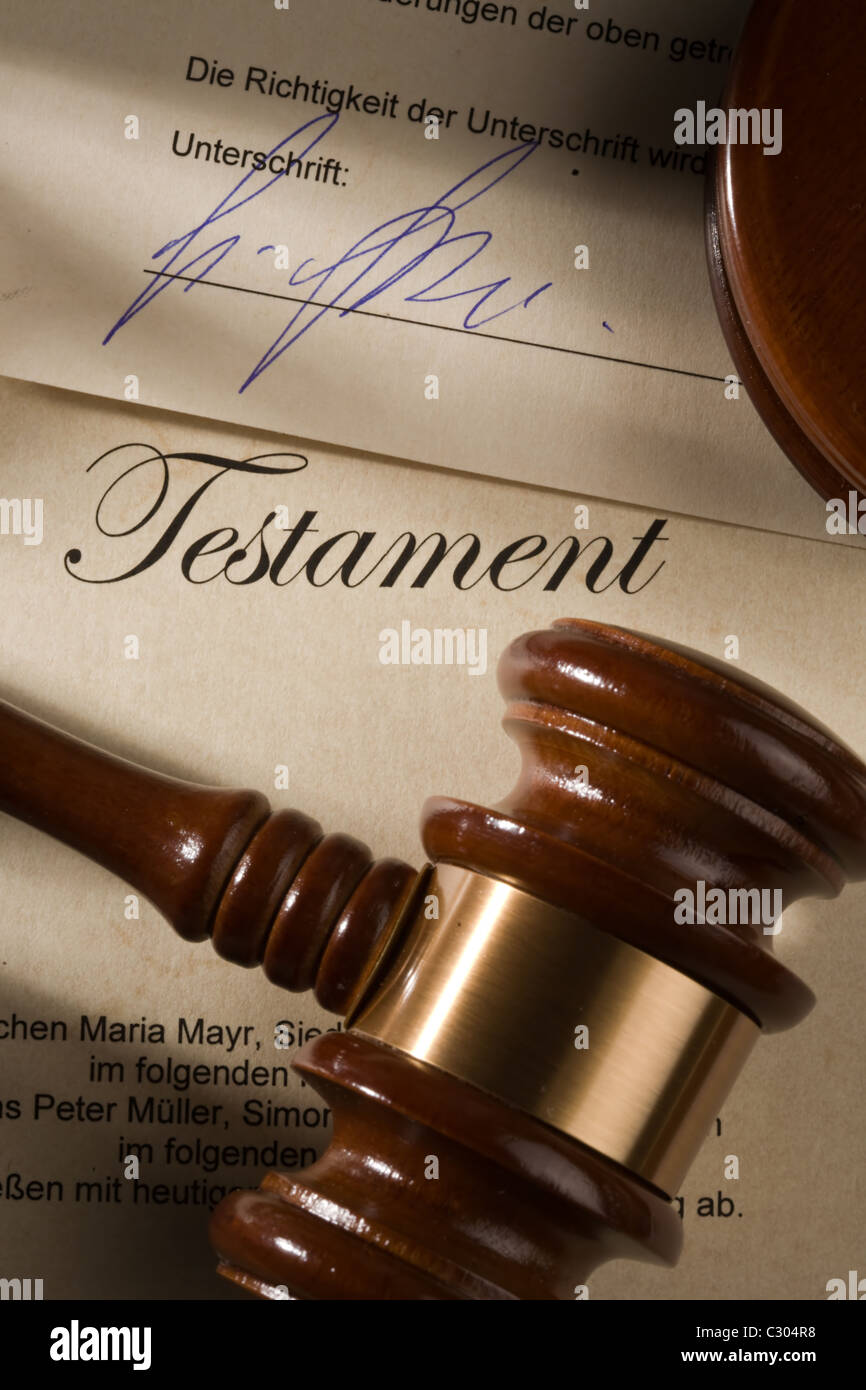 Testament Stock Photo