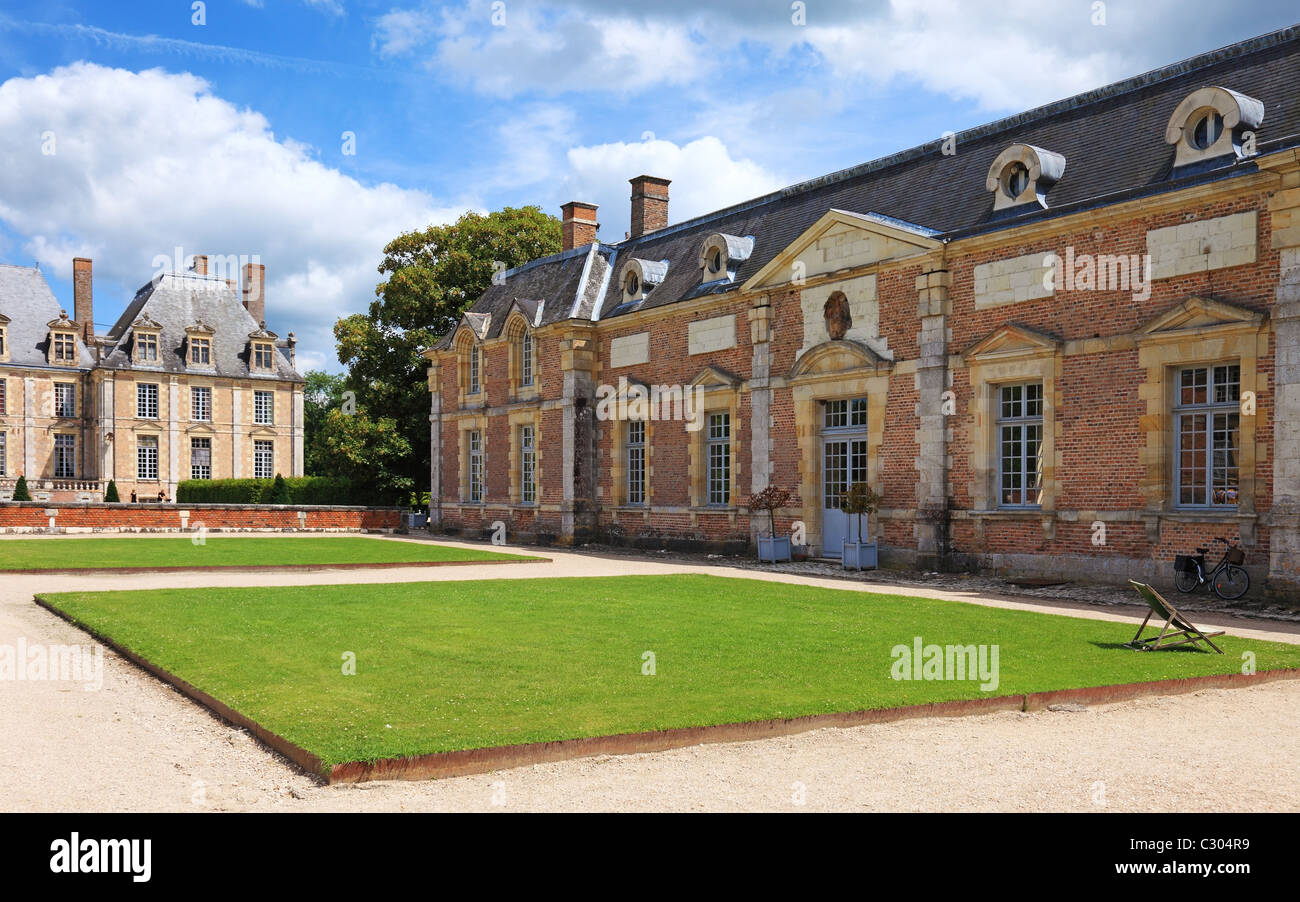 Architecture of old french mansion, museum in France, Europe. Stock Photo