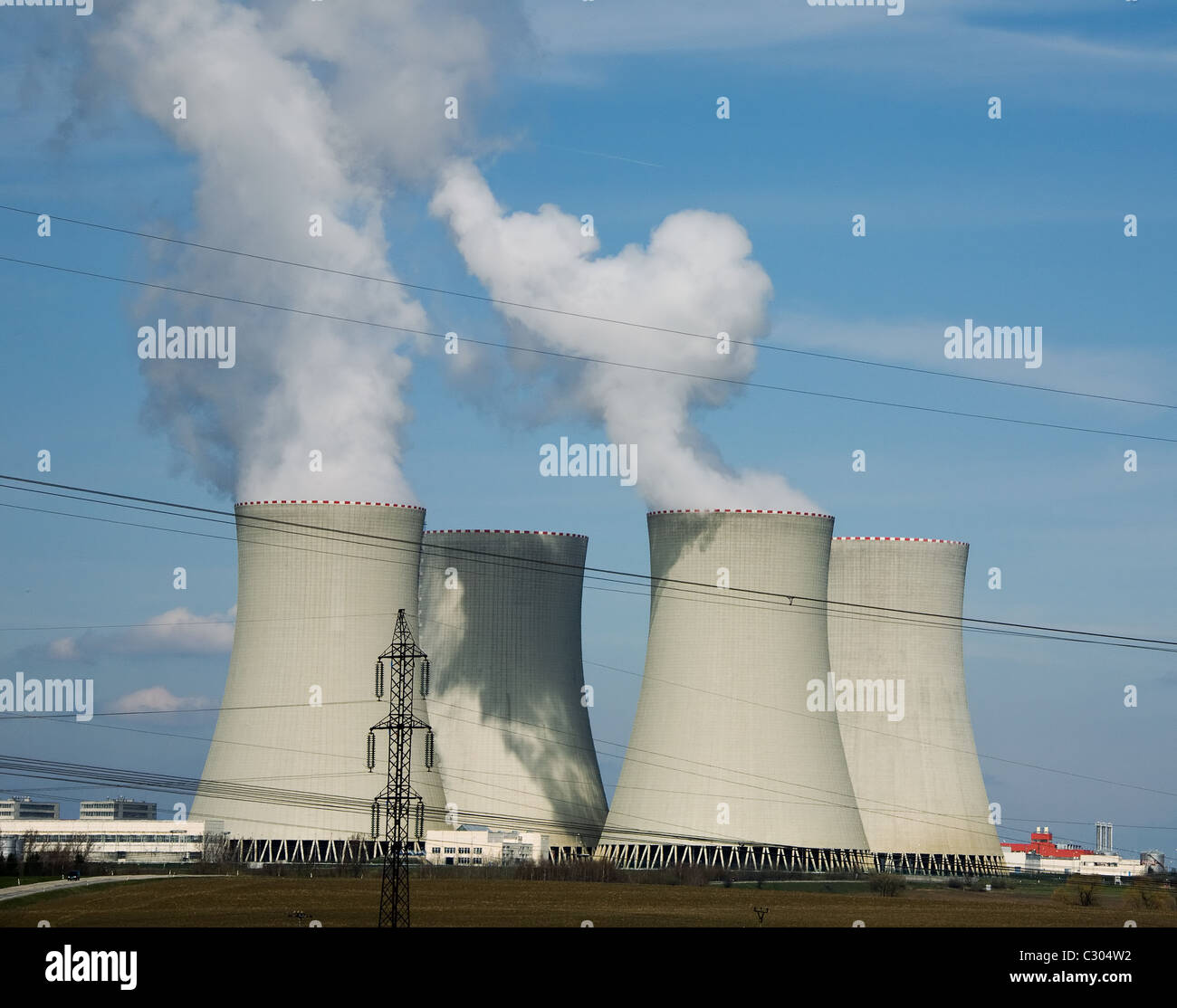 Czech Republic, Temelin nuclear power plant Stock Photo