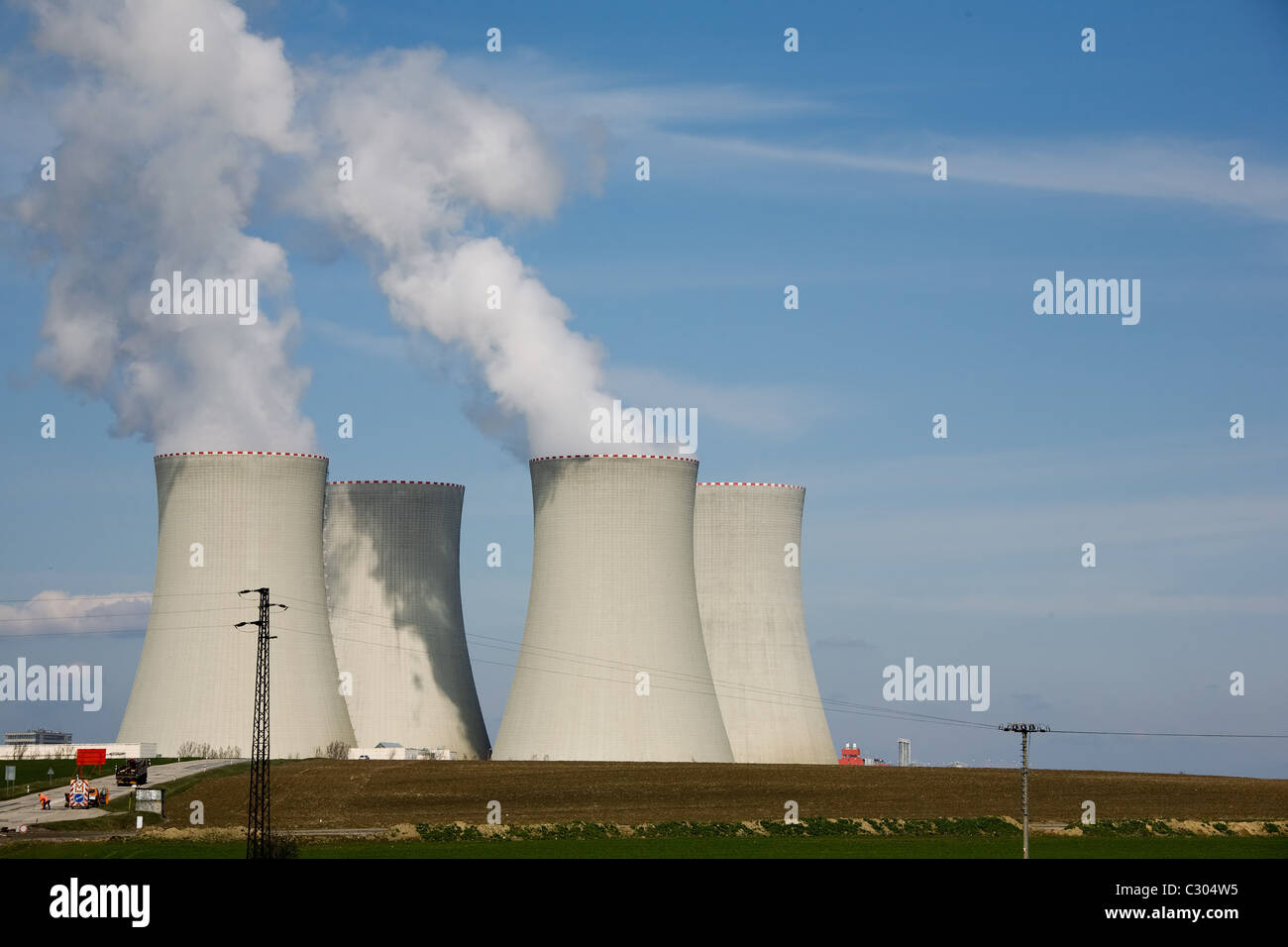 Czech Republic, Temelin nuclear power plant Stock Photo