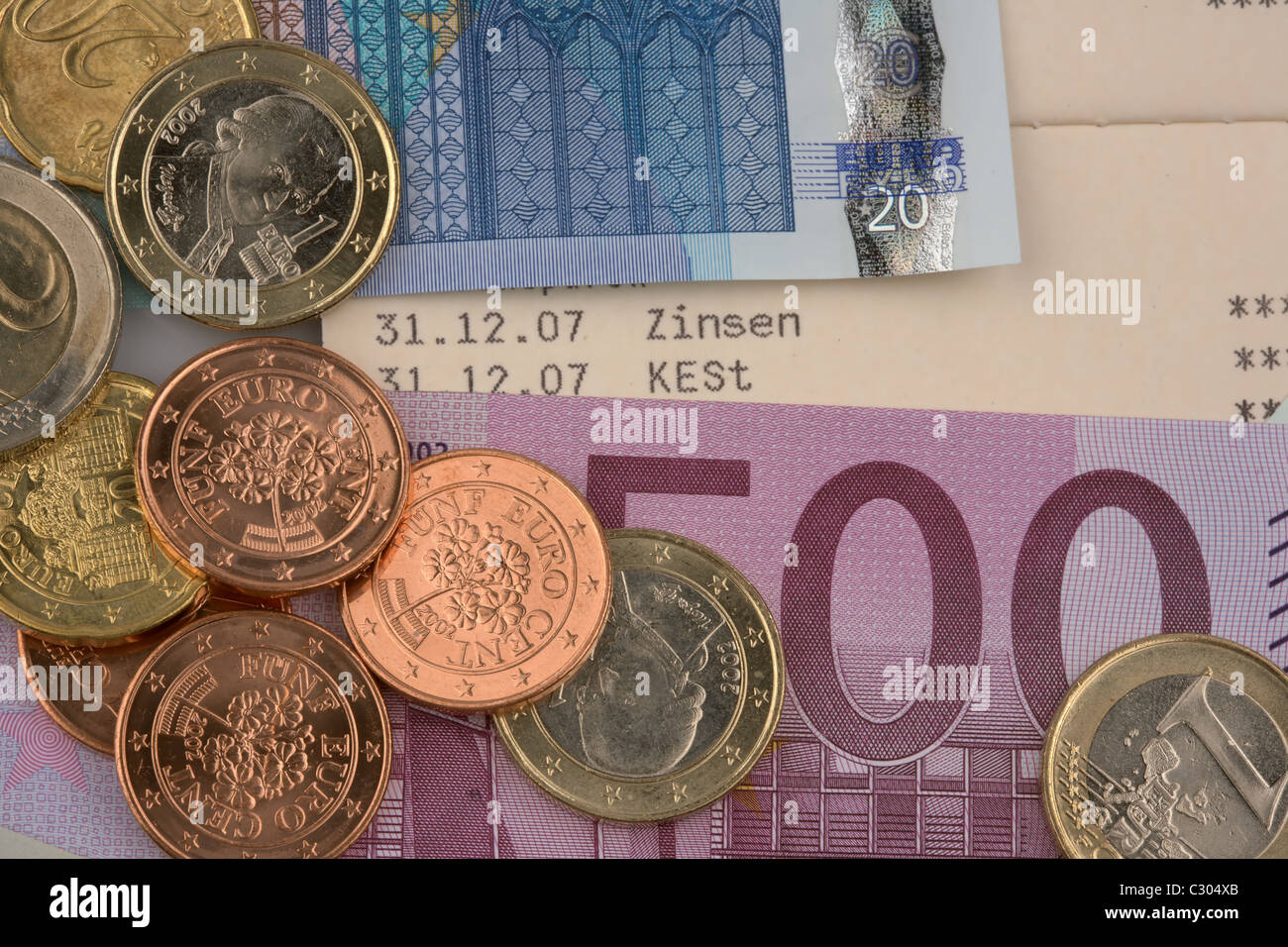 Austrian savings rates Stock Photo
