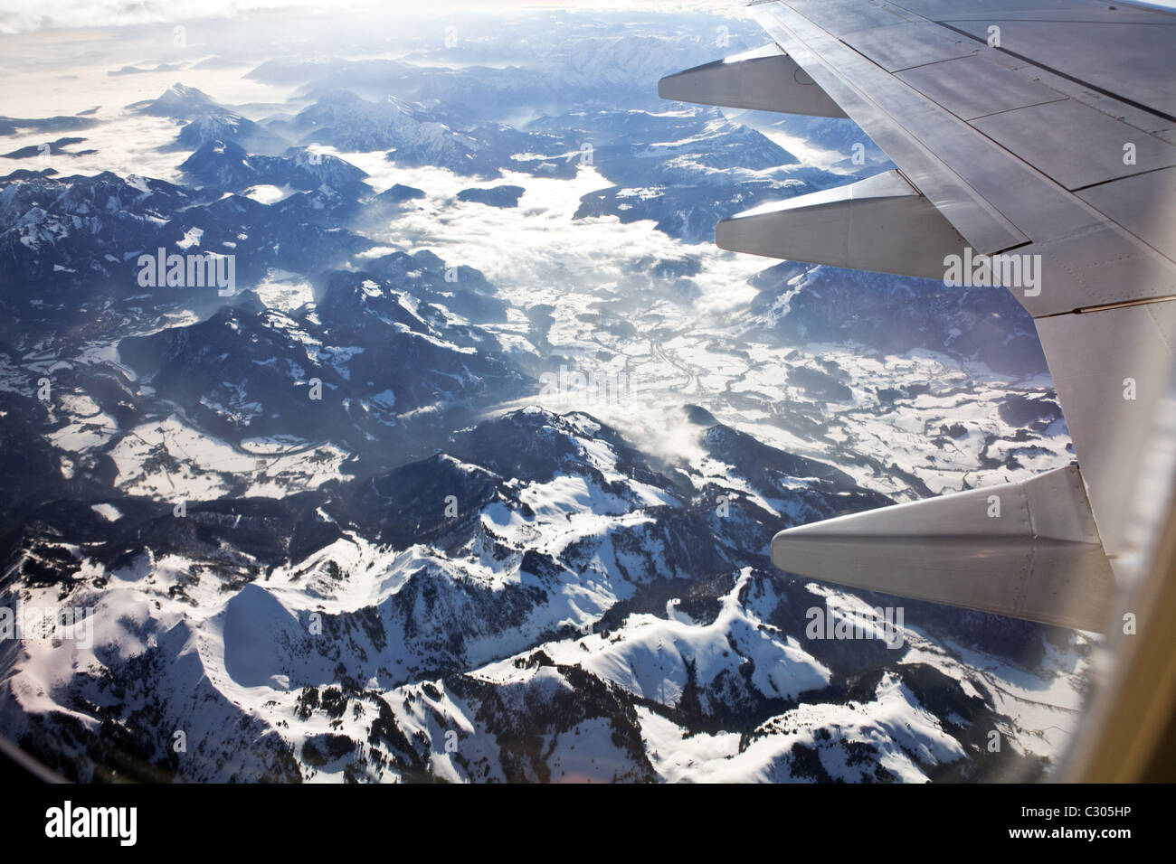 Wing of an airplane Stock Photo - Alamy