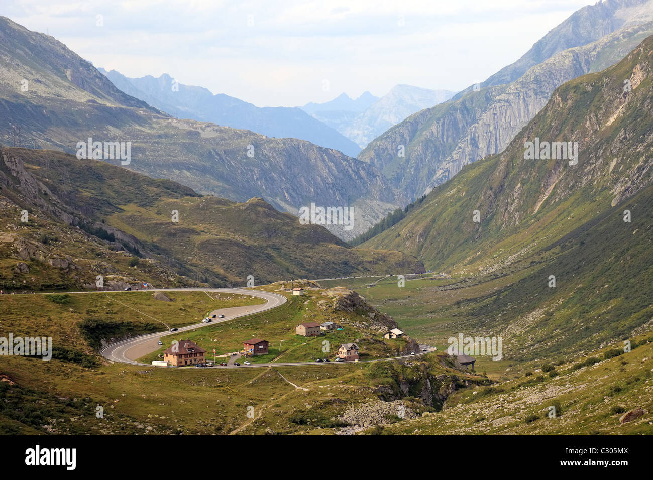 Swiss alps mountain road hi-res stock photography and images - Alamy