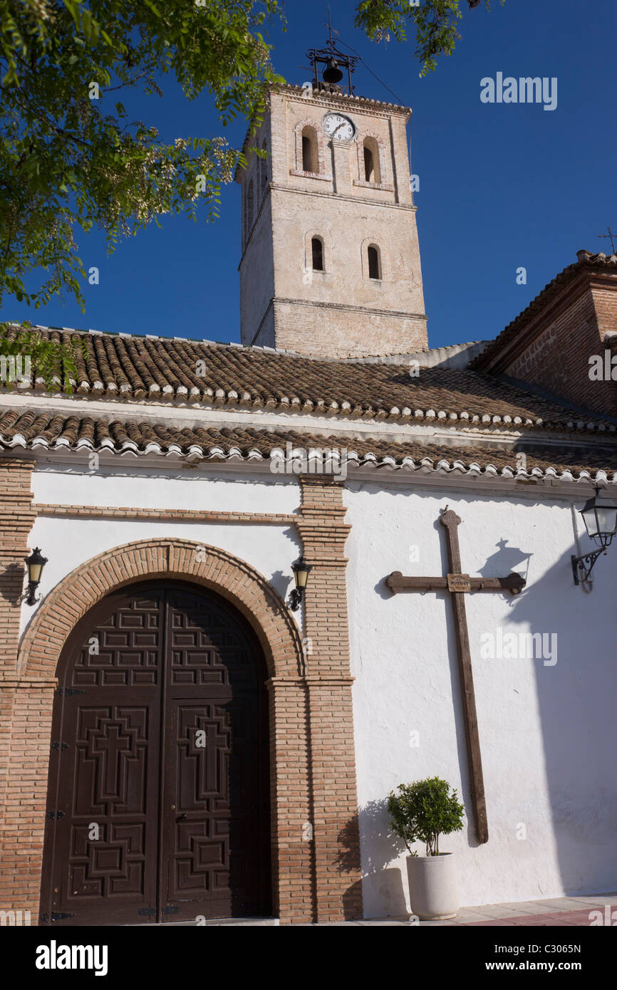 Small Spanish church in village of Cogollo Vegas, municipality of Granada, Spain, Andalucia. Stock Photo