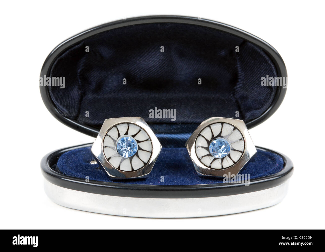 The Large Red Stud in Platinum