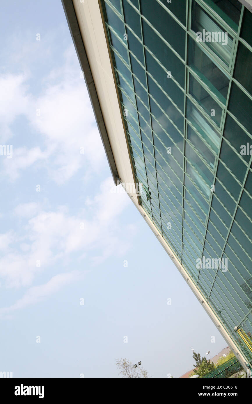 Glass fronted office block Stock Photo