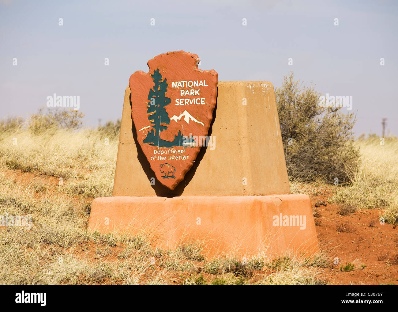 US National Park Service logo marker Stock Photo