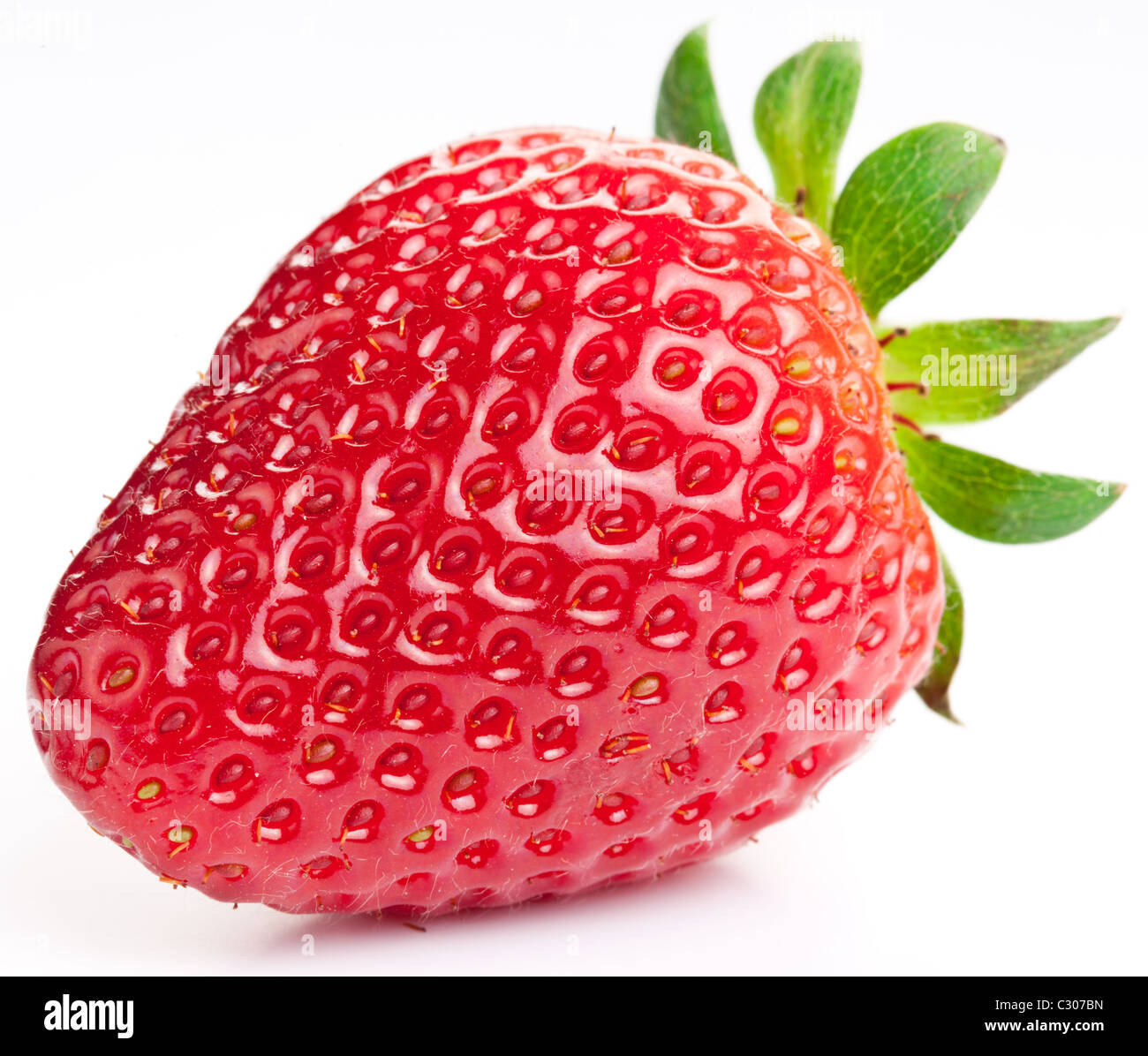 Appetizing strawberry. Isolated on a white background. Stock Photo