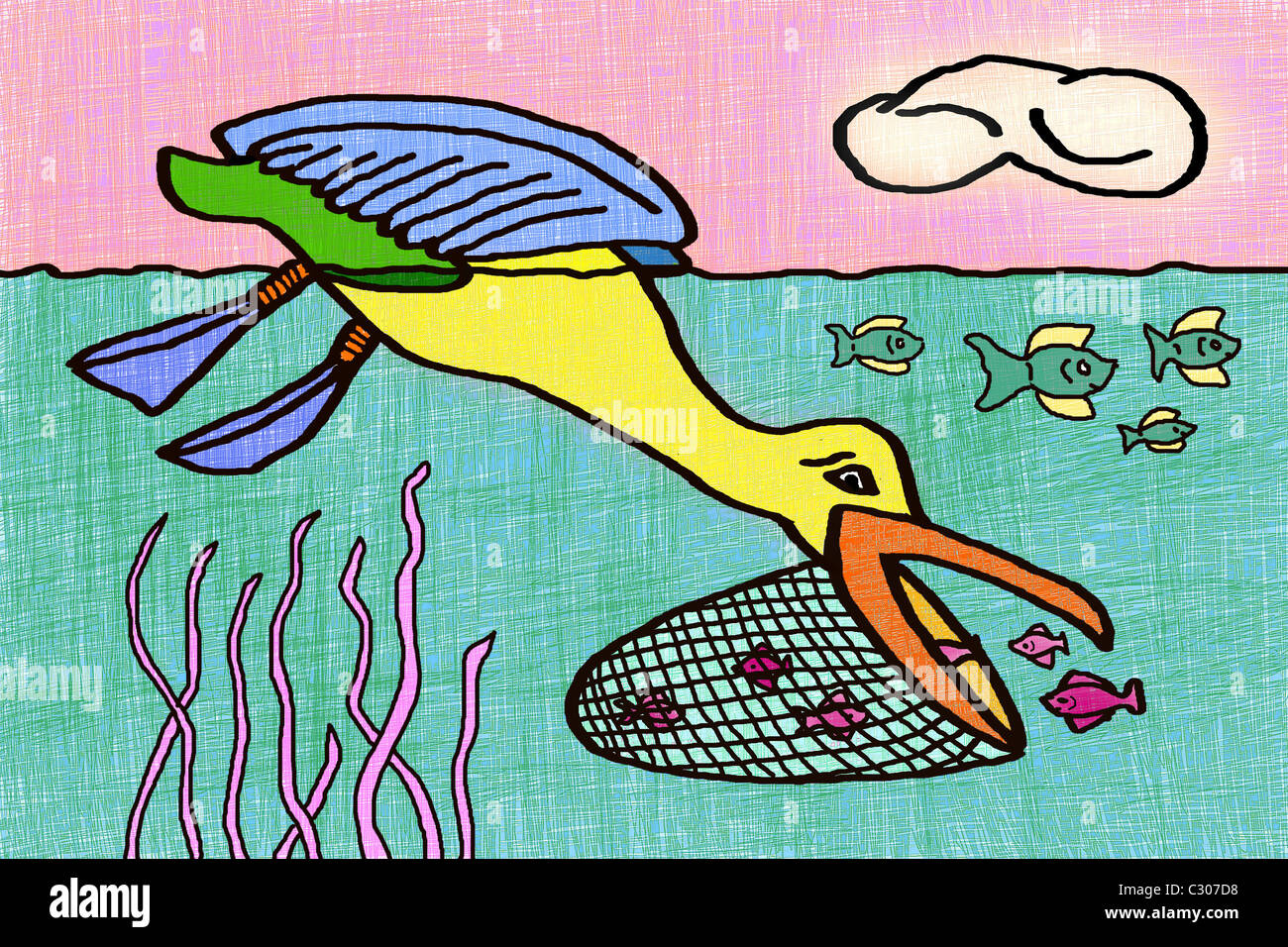 Pelican cartoon hires stock photography and images Alamy