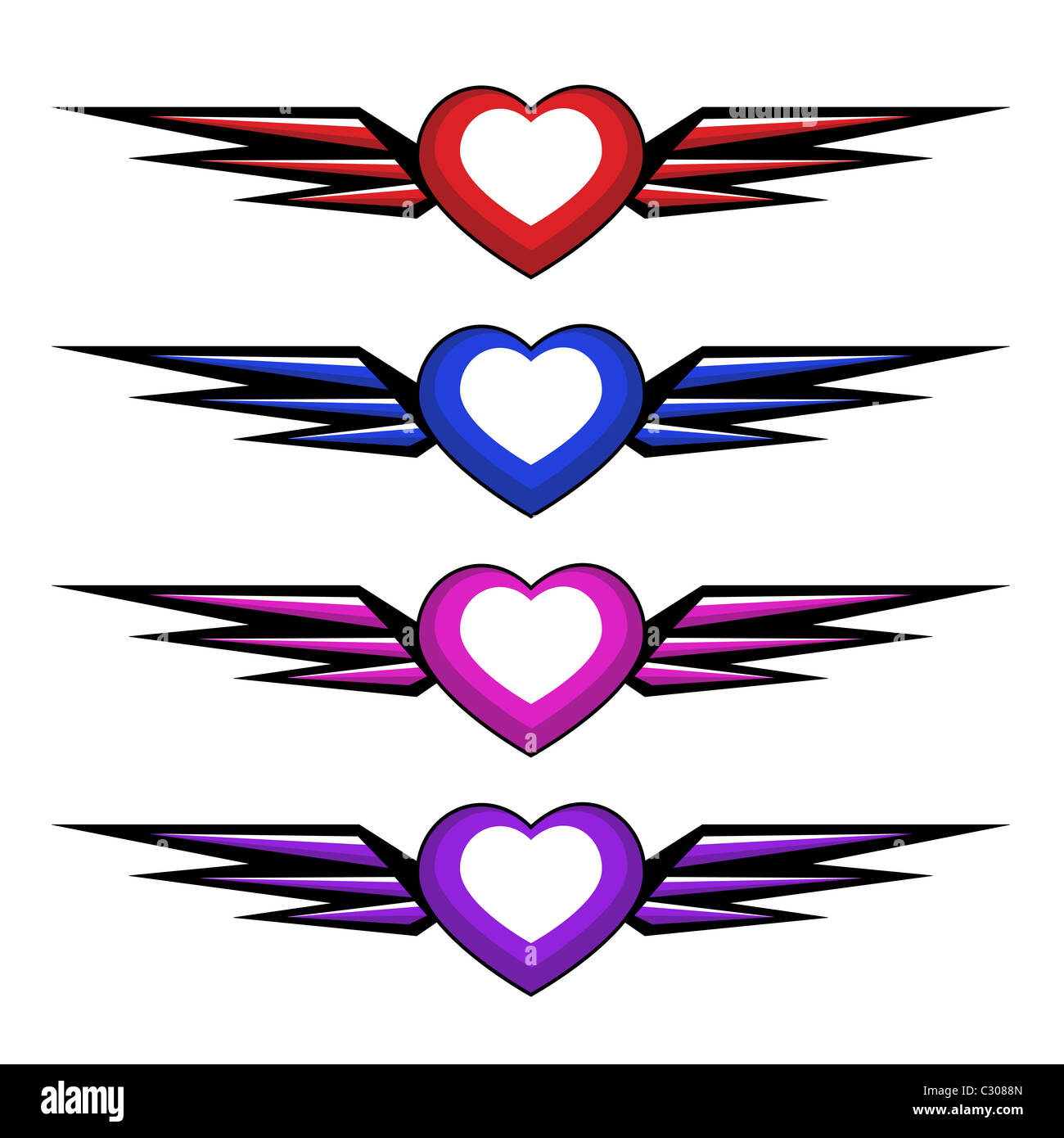 Awesome Drawings Of Hearts With Wings