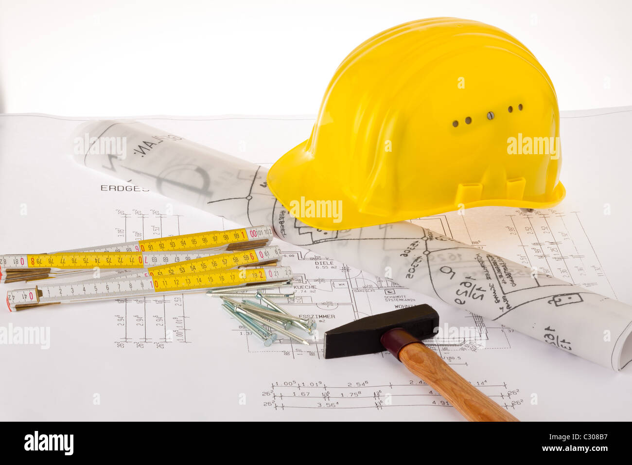 Blueprint of a house. Construction Stock Photo - Alamy