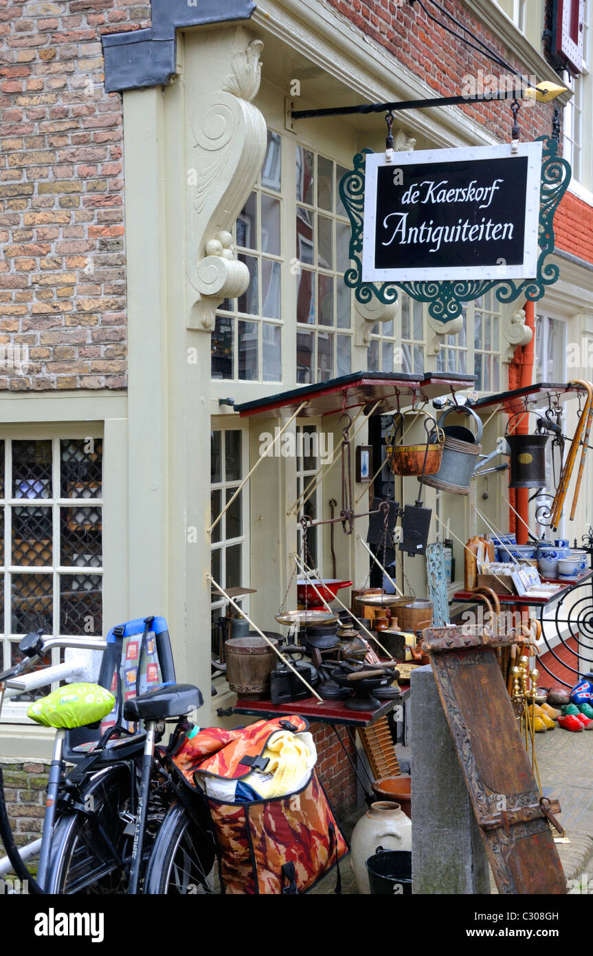 Delft, Netherlands. Antique shop. Stock Photo