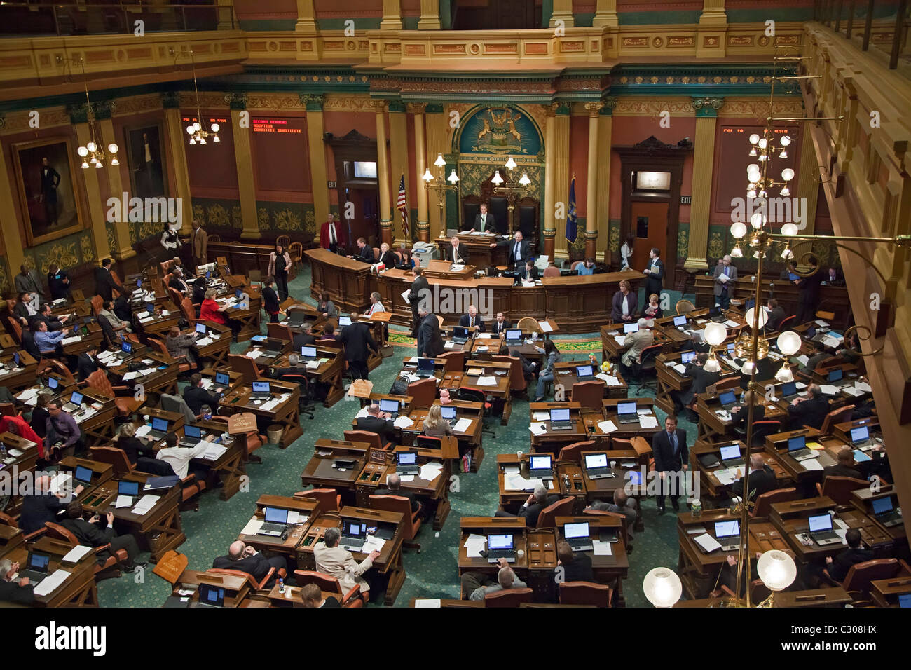 Lansing, Michigan The Michigan House of Representatives in session
