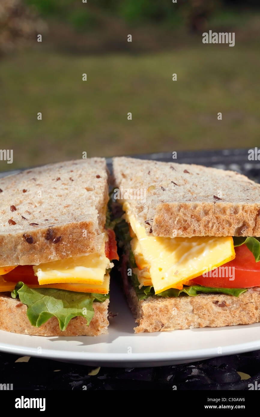 Cheese sandwich Stock Photo