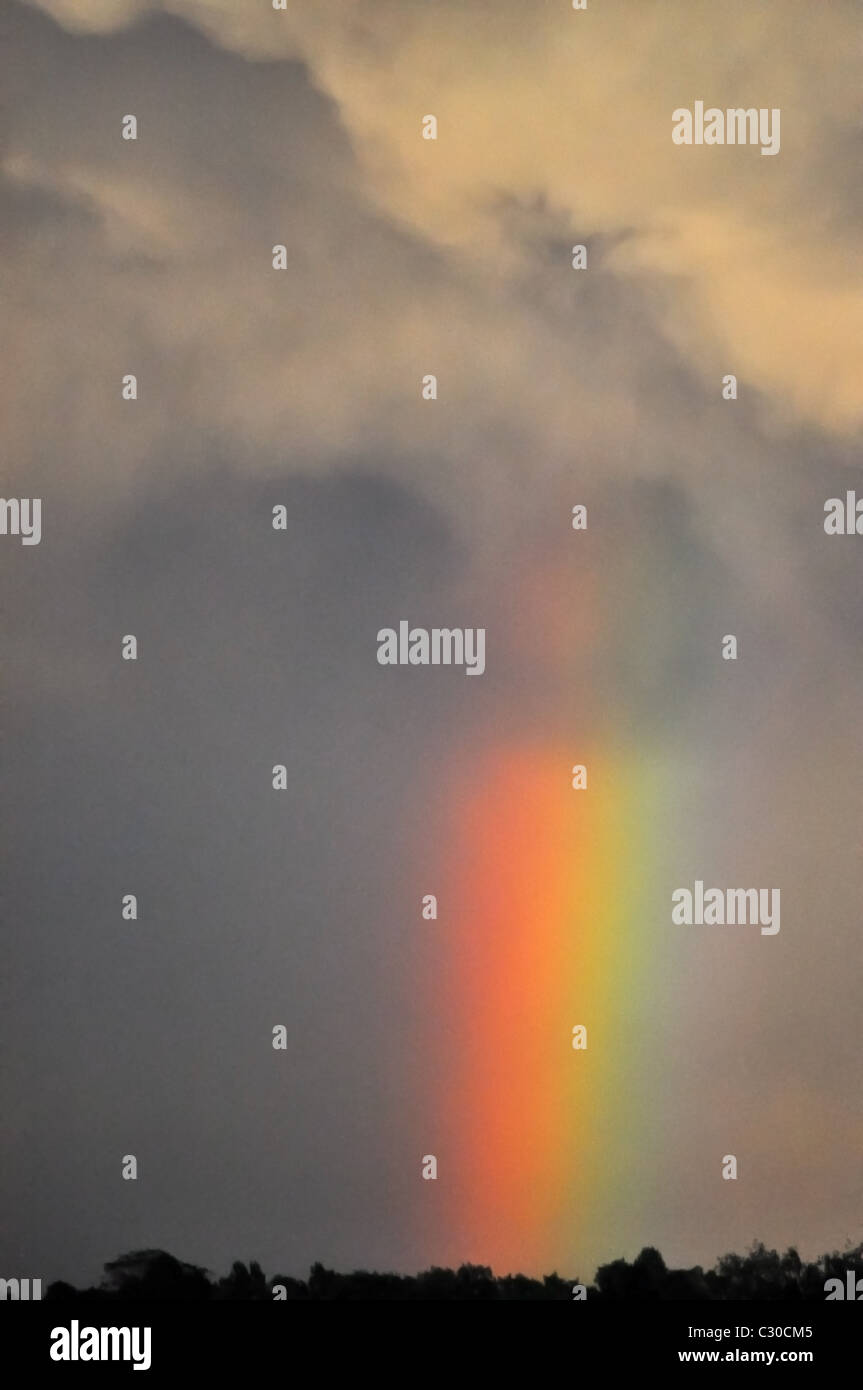 Stormy sky with rainbow Stock Photo - Alamy