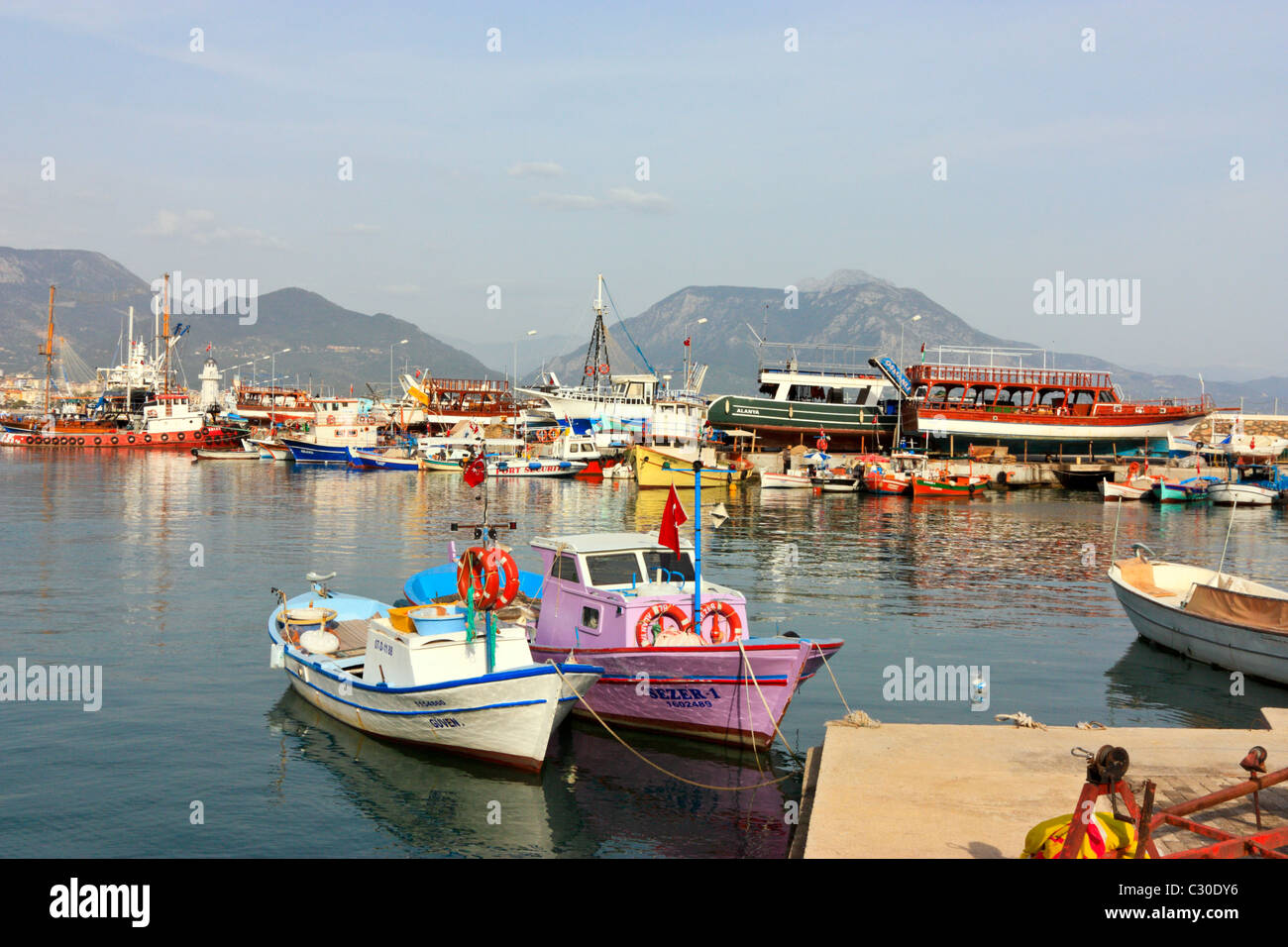 Fishing Boats in the Harbour of Alanya, Turkey Stock Photo Alamy