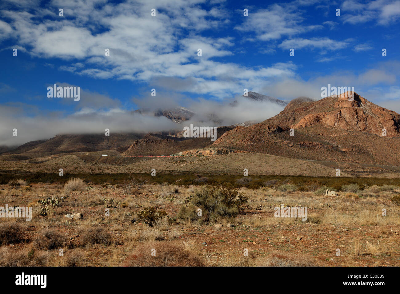 Cloudy mountains in El Paso, Texas Stock Photo - Alamy