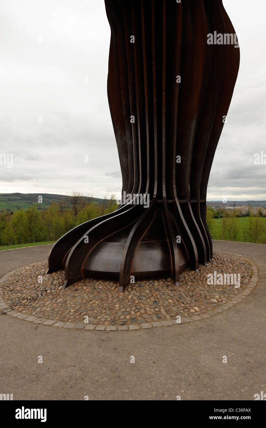Angel of the North foot detail Stock Photo