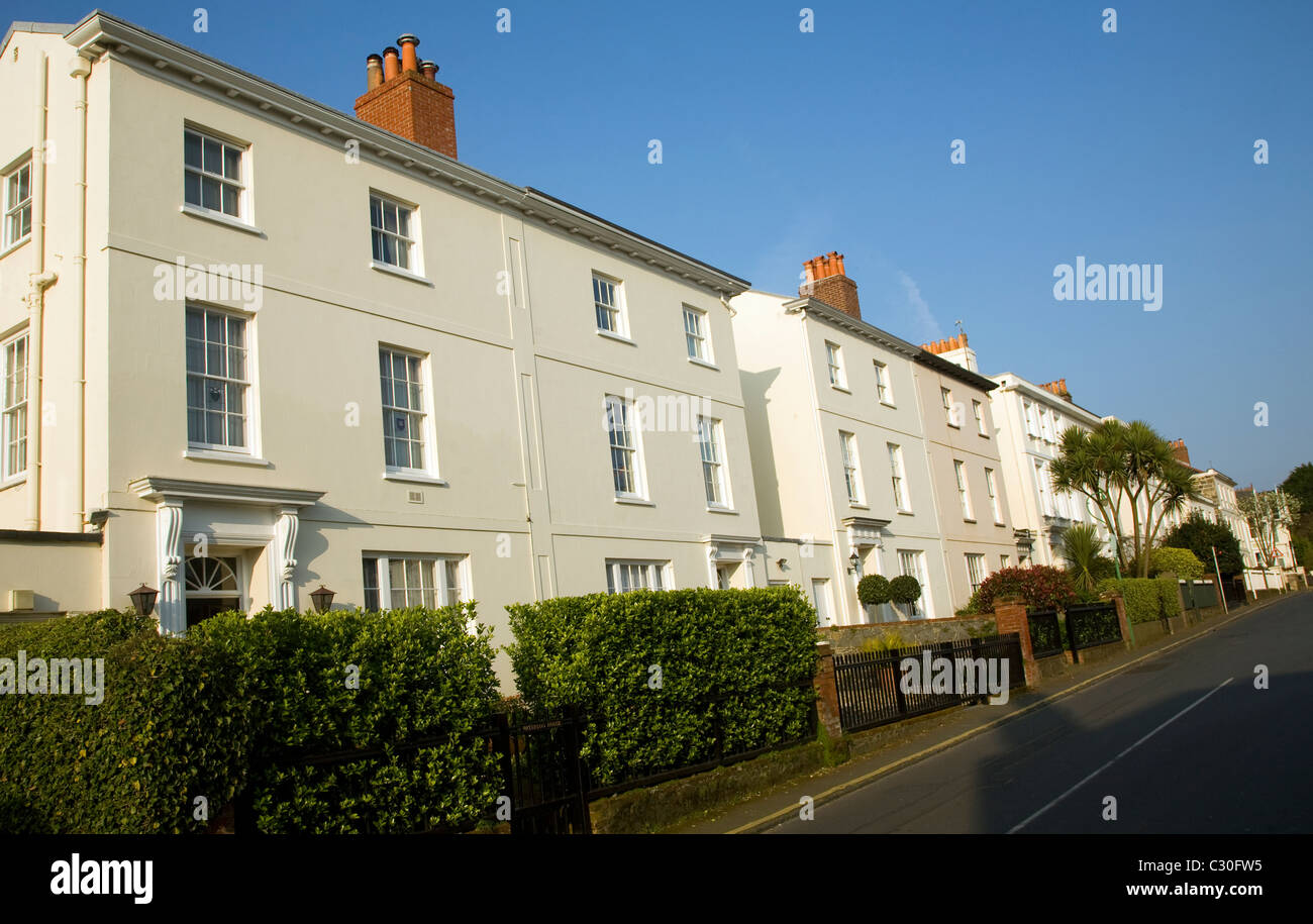 Regency housing St Peter Port Guernsey Channel islands Stock