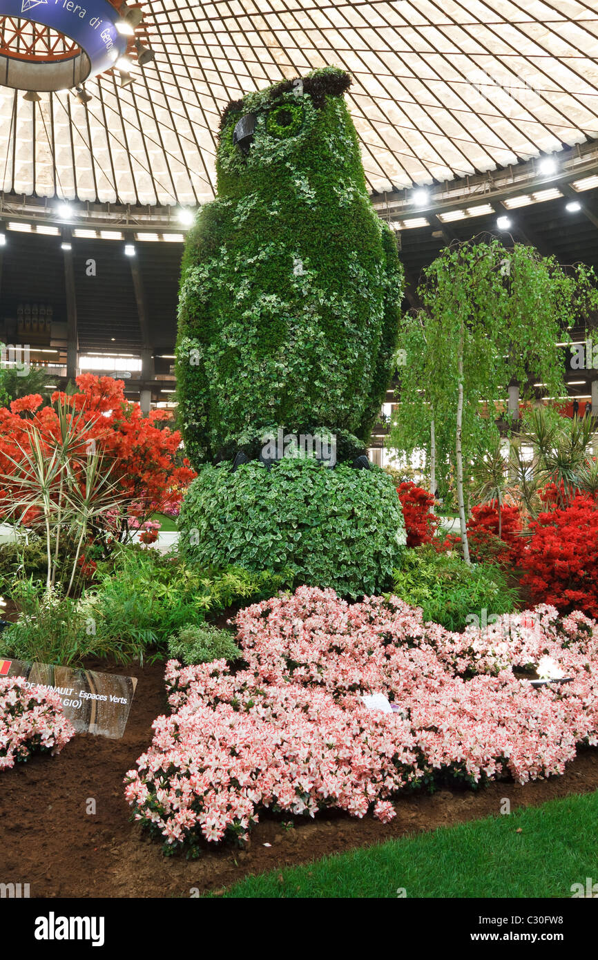 April 22, 2011 Genova, Italy: stand in Euroflora, the most important Italian horticultural show held every 5 years in Genoa. Stock Photo
