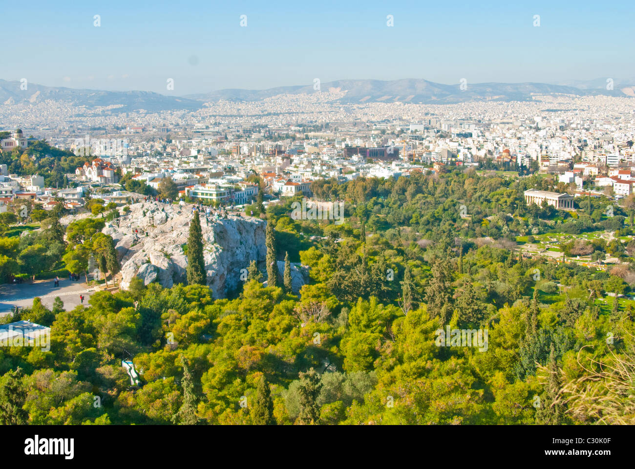 Athens, is the capital and largest city of Greece. Athens dominates the Attica periphery and it is one of the world's oldest cit Stock Photo