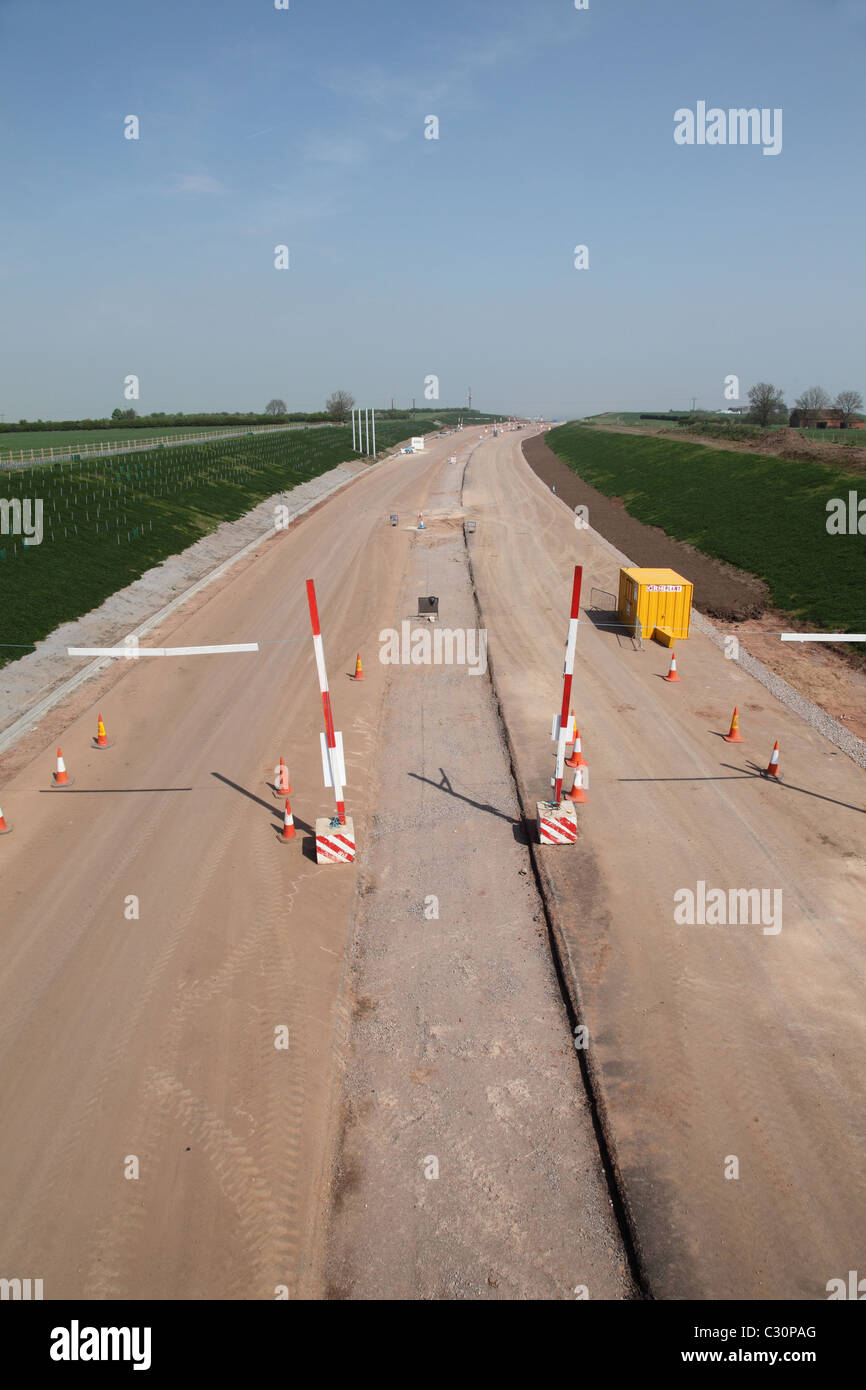 The new A46 dual carriageway road building in Nottinghamshire, England, U.K. Stock Photo