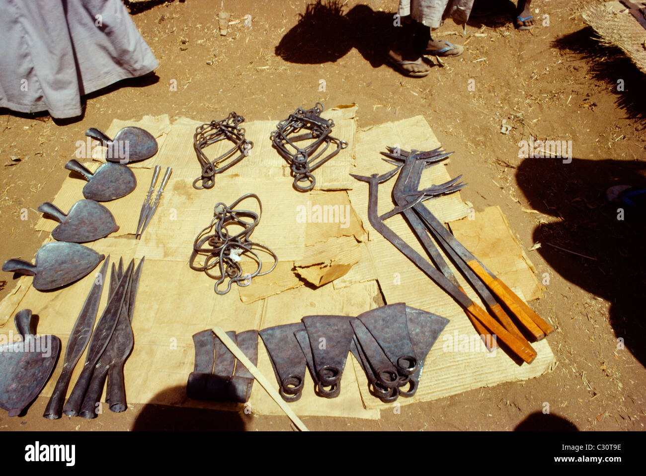 El Geneina Sudan Tools Made By Chadian Blacksmith Refugee Stock Photo