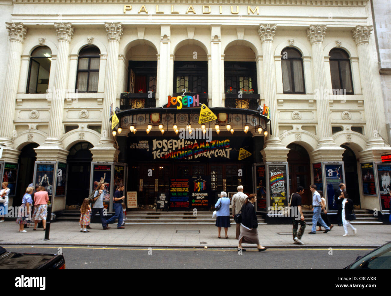 West End London Palladium Theatre Showing Joseph Stock Photo Alamy