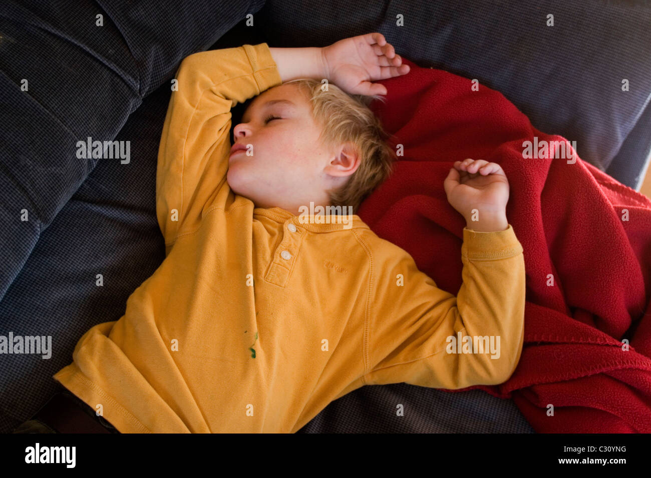A 6 Year old Naps in the afternoon Stock Photo Alamy