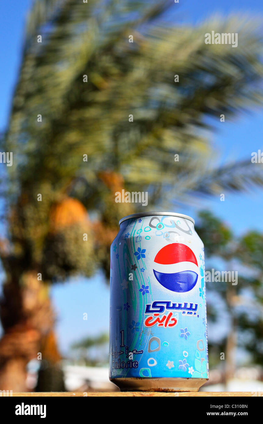 An Arabian Pepsi Cola can, Dahab, Egypt EG Stock Photo