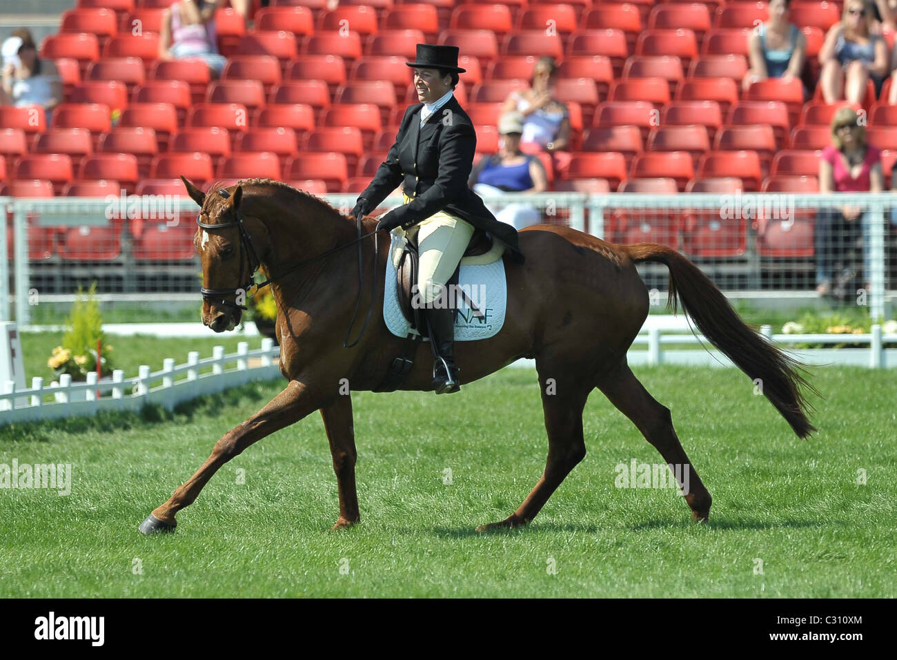 Rosie Thomas riding BARRY'S BEST. Mitsubishi Badminton Horse Trials Stock Photo