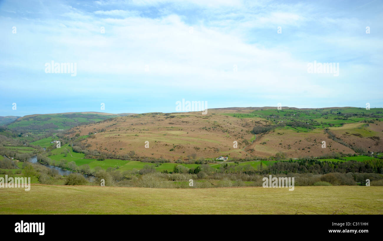 Llandeilo Hill from Pen Rwhi Stock Photo