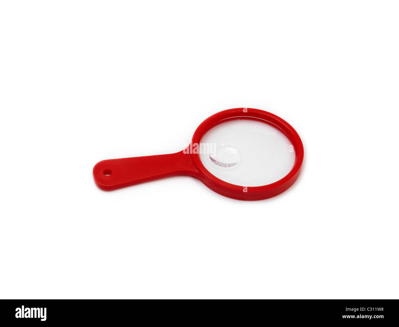 Red Magnifying Glass Stock Photo - Alamy