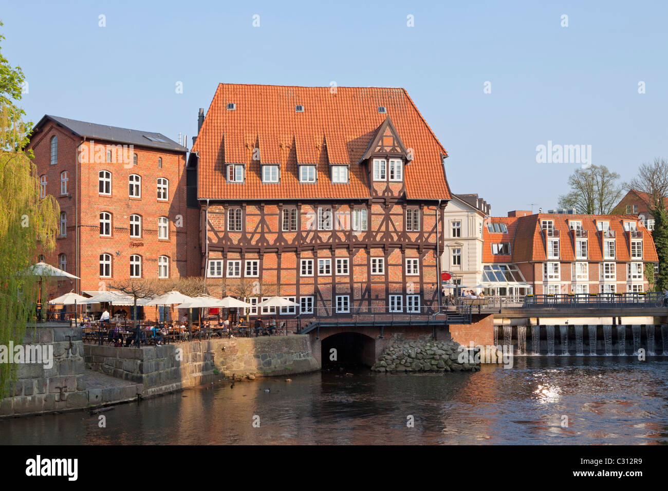 Restaurant Luener Muehle, Lueneburg, Lower Saxony, Germany Stock Photo